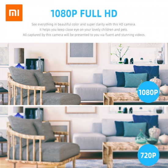 caméra de surveillance intelligente IP WiFi 1080P HD XIAOMI 360°